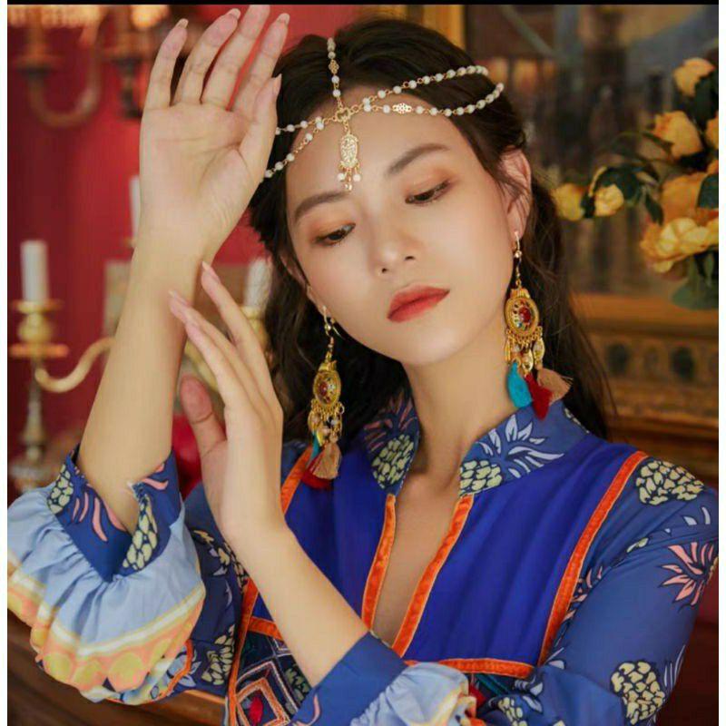 Vòng đội đầu Boho style, phụ kiện chụp ảnh sang chảnh, cài tóc đính đá cá tính
