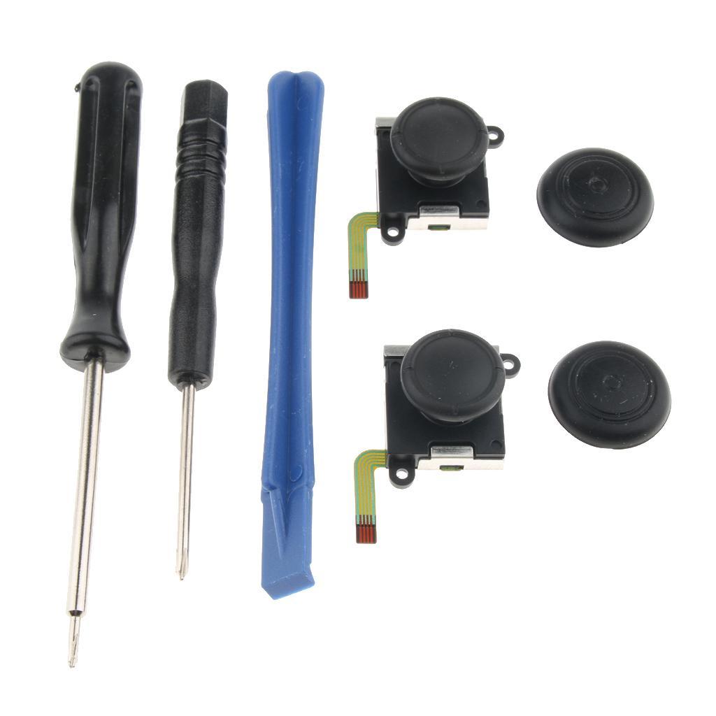2Pcs 3D Analog Joystick Control Sensor Rocker + Screwdriver Kit Set for Switch