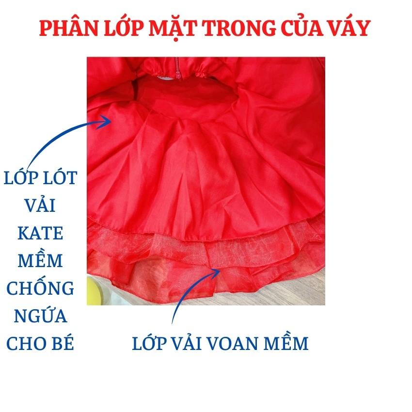 Đầm công chúa cho bé gái mẫu váy công chúa bé gái yếm xòe đẹp cho bé yêu - TẶNG KÈM NƠ CÀI TÓC
