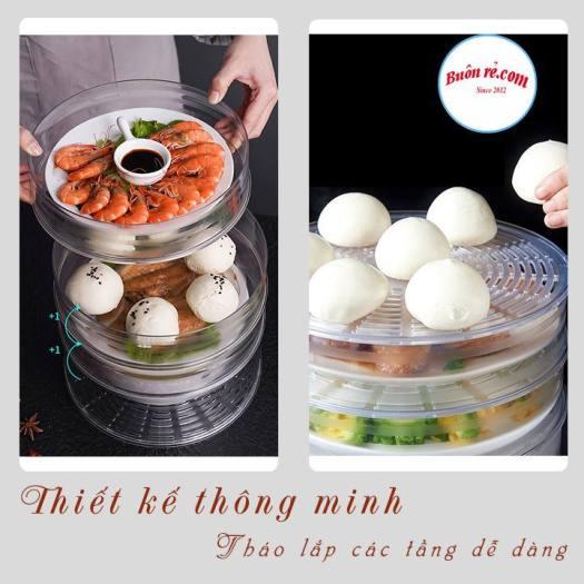 Lồng Bàn Đa Tầng Việt Nhật, Hộp Đựng Thức Ăn 5 Tầng Có Thể Tháo Rời, Khay Đậy Thực Phẩm Giữ Nhiệt Trong Suốt Cao Cấp