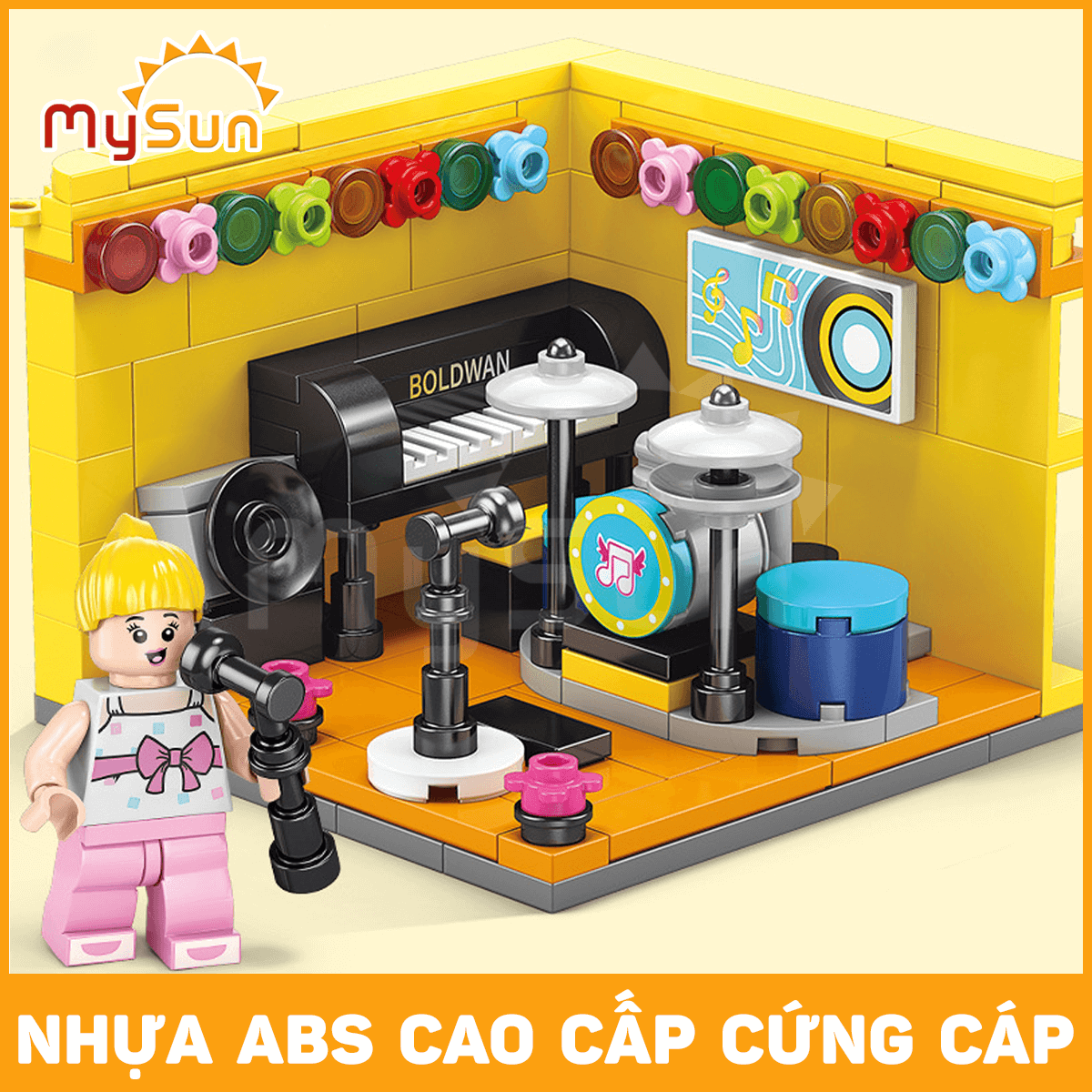 Xếp mô hình lắp ráp nhà căn phòng bác sỹ, phi hành gia, hoạ sỹ đồ chơi nghề nghiệp cho bé