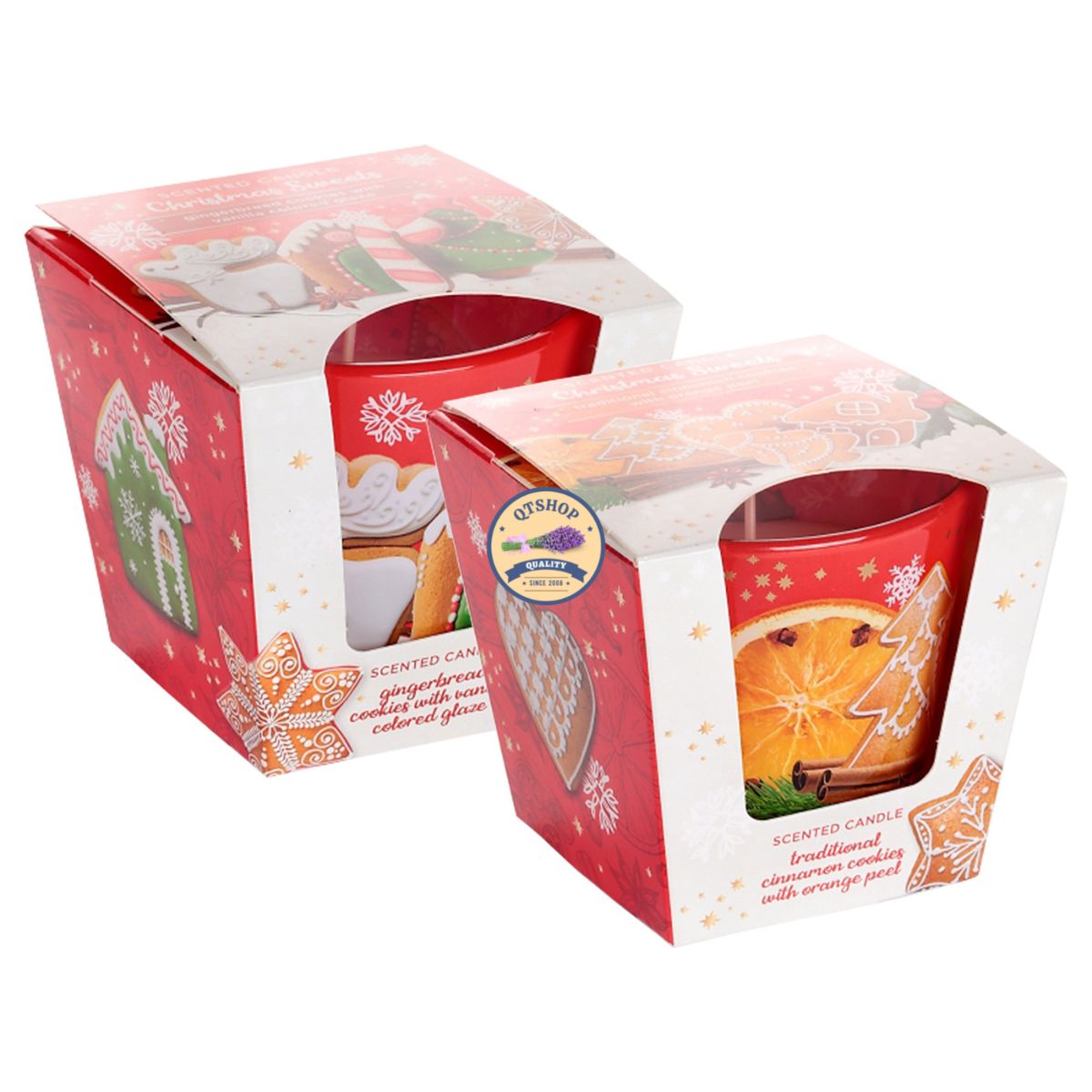 Combo 2 Ly nến thơm tinh dầu Bartek Christmas Sweets 115g QT0068 - bánh cam, quế, gừng, vani, trang trí, thơm phòng, thư giãn, hỗ trợ khử mùi (giao mẫu ngẫu nhiên)