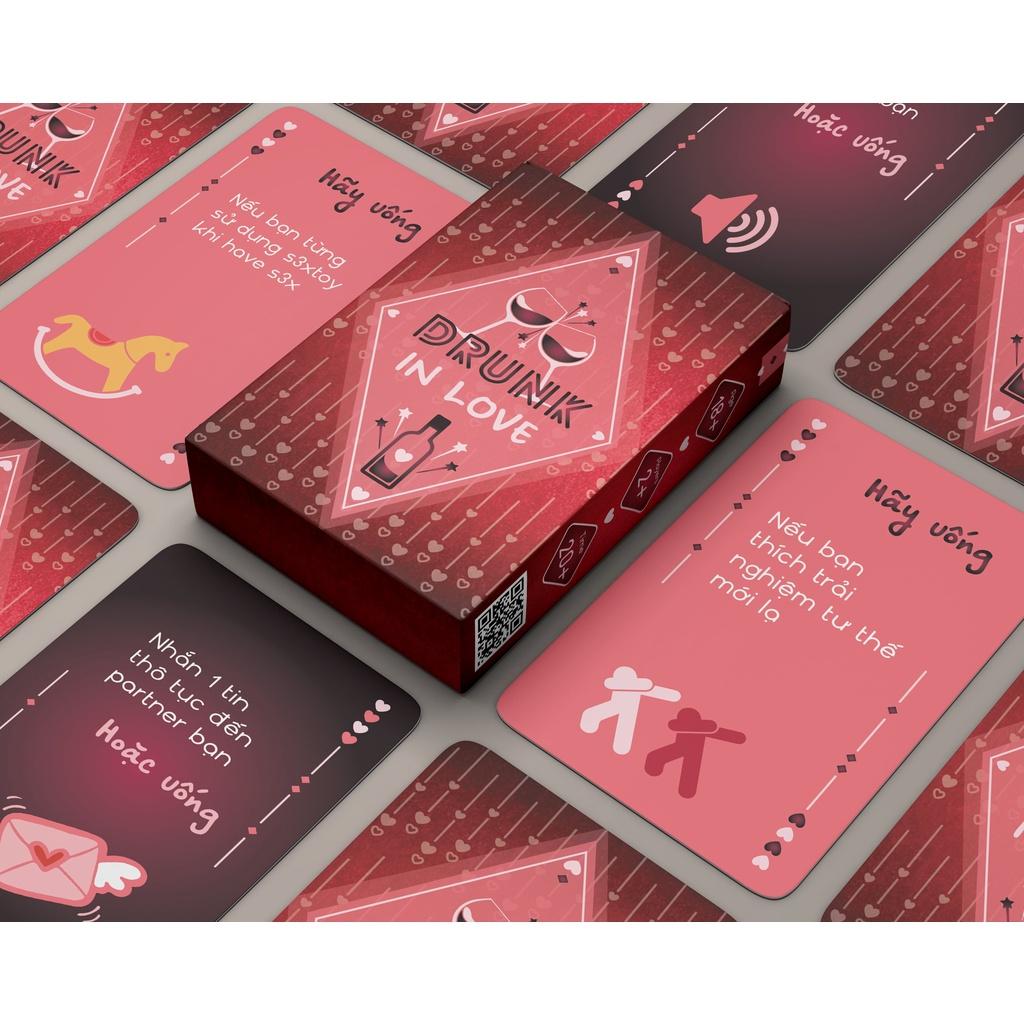 Bộ bài Truth Game Drunk In Love- Say Tình - 55 lá luật chơi đơn giản dành cho cặp đôi tại các bữa tiệc