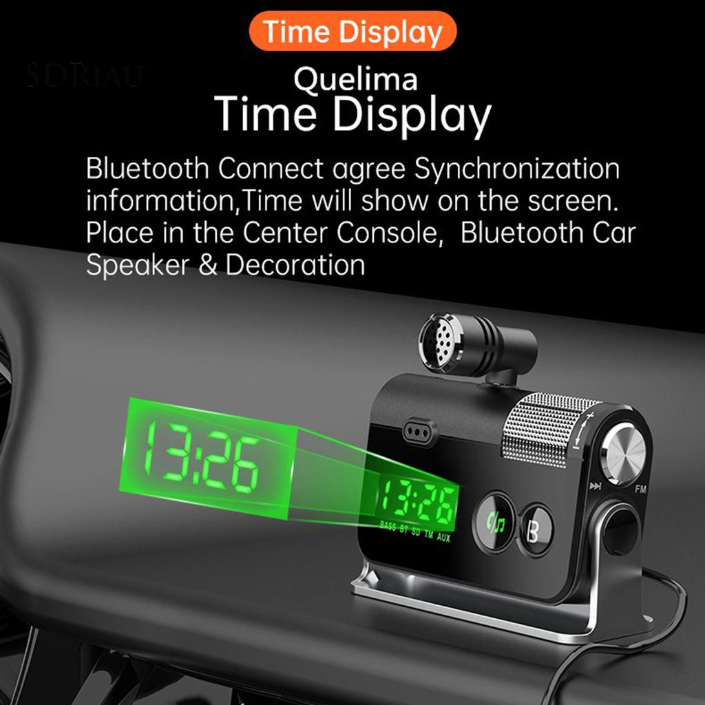 *QXDZ* BC73 12V/24V Noise Reduction Car QC 3.0 PD18W Fast Charging Bluetooth 5.0 FM Transmitter