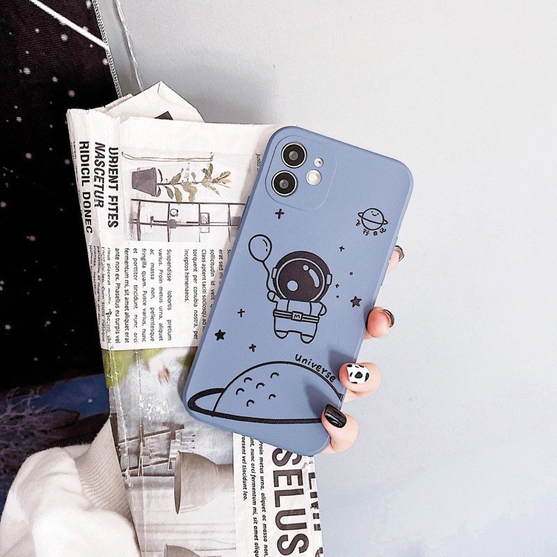 Ốp Lưng Cạnh Vuông Bóng Bay Hành Tinh Cho iPhone 6 / 6 Plus / 7 / 7 Plus / 8 / 8 Plus / X / Xs / Xs Max / 11 / 11 Pro / 11 Pro Max / 12 / 12 Pro / 12 Pro Max