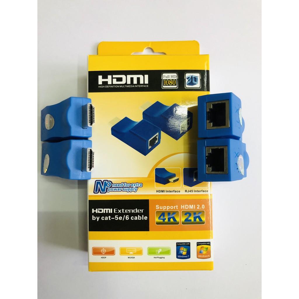 Đầu chuyển đổi HDMI sang RJ45 chuẩn 30 Mét Lan (HDMI to Lan 30 mét)