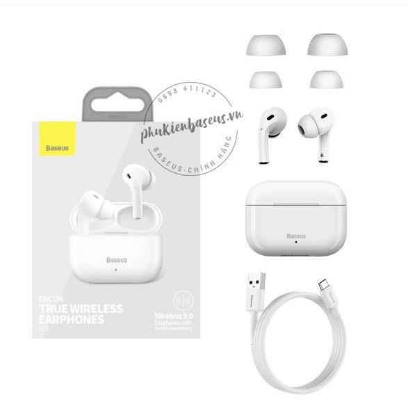 Tai nghe không dây true wireless Baseus Encok True Wireless Earphones W3 (24 giờ sử dụng- Hàng chính hãng.