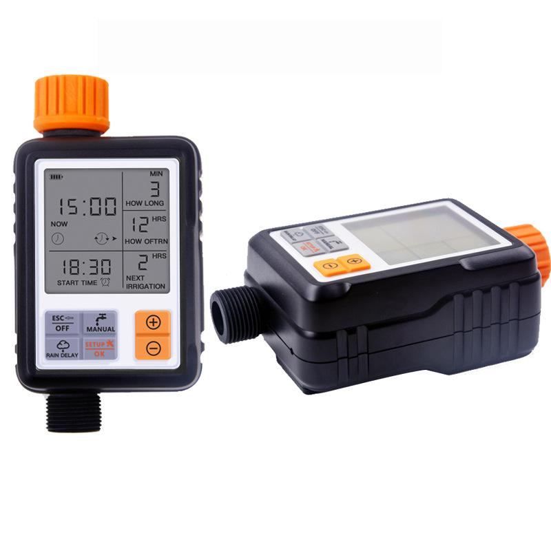 Bộ đếm thời gian, Garden Grass Garden Lập trình kỹ thuật số, vòi máy tính, vòi, vòi phun, hẹn giờ, bộ điều khiển hệ thống tưới, chế độ an toàn trẻ em, chế độ tự động và thủ công, độ trễ mưa, màn hình 7,6 cm, IP65 không thấm nước