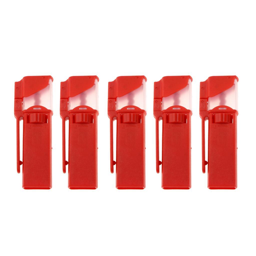 5pcs Lightweight ABS Live Bloodworm Clip Baits Clip Fishing Bait Bander Tool