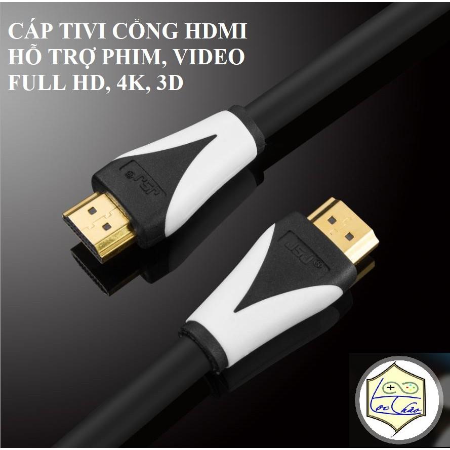 Dây cáp HDMI dài 1.8M 3M 5M 10M 15M JSJ Full HD Hỗ trợ 3D,4K Siêu nét,Ethernet