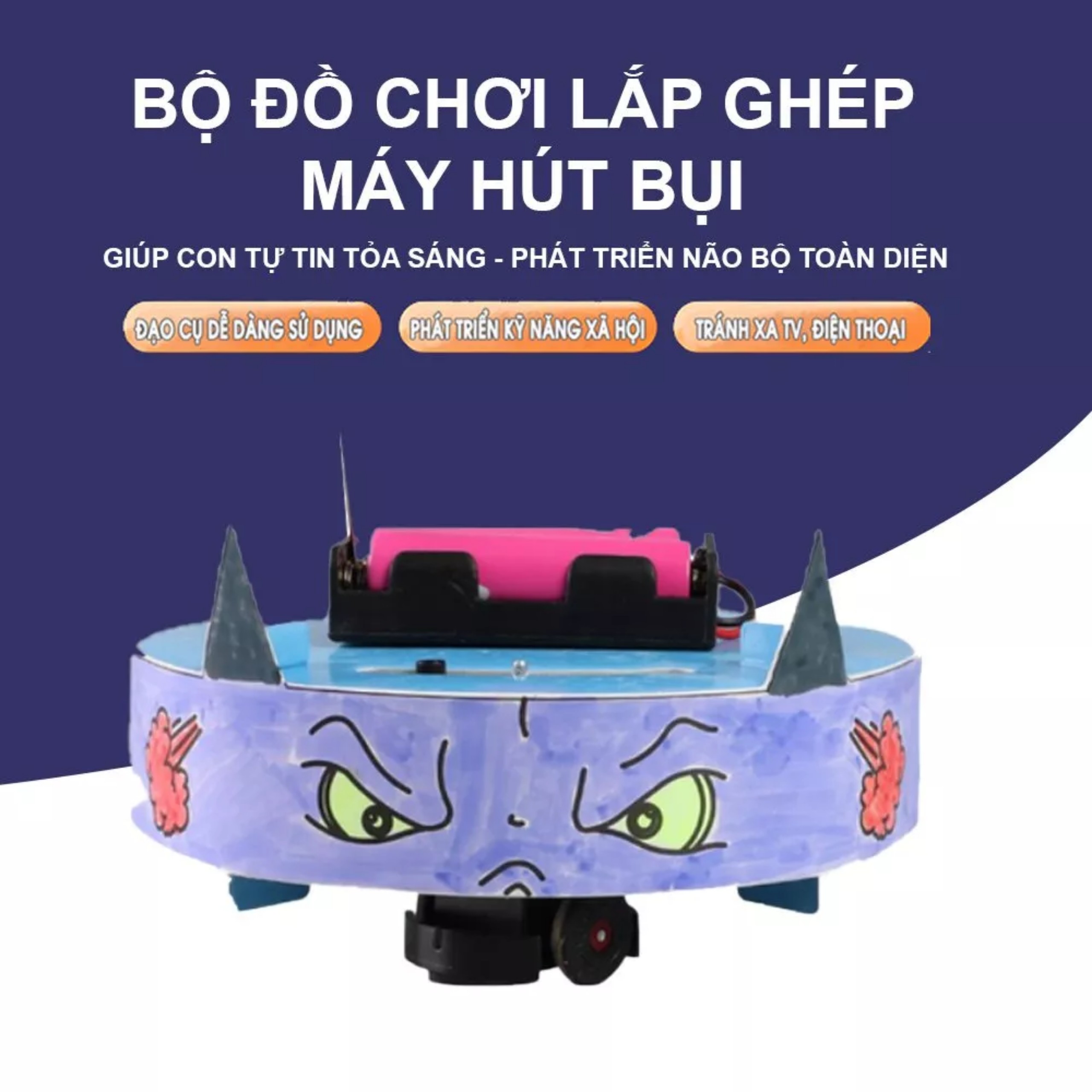 Bộ Đồ Chơi Lắp Ghép Trẻ Em Thông Minh Steam - Bộ Đồ Chơi Mô Hình Máy Hút Bụi Cho Bé Tự Tin Sáng Tạo