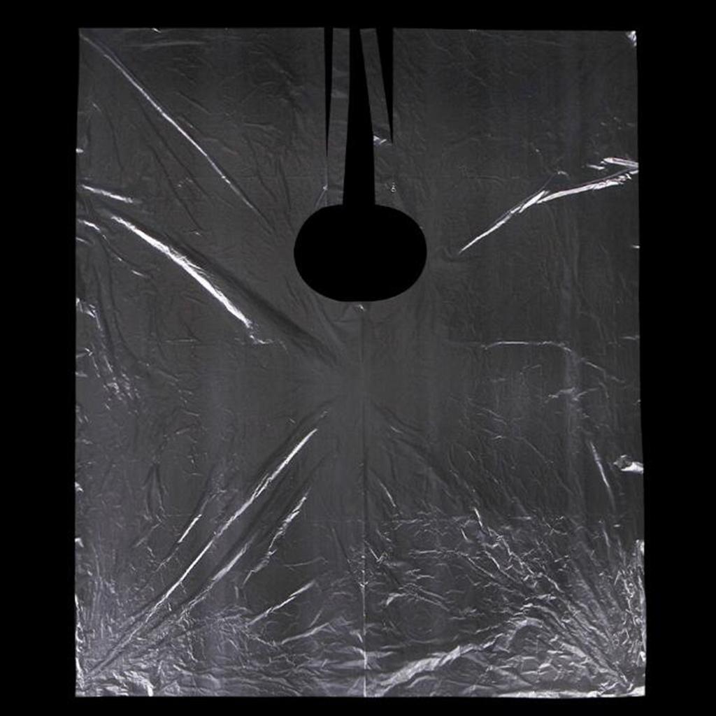 100 X Waterproof Large Disposable Hair Cutting Cape Gown Salon Barber Shop