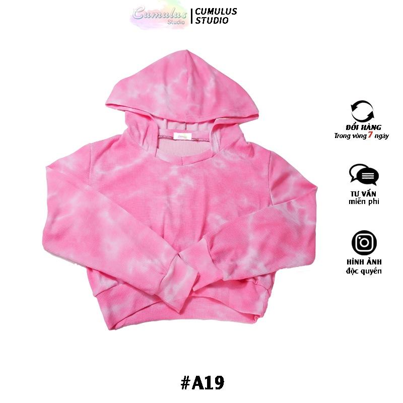 Áo hoodie croptop tay dài Cumulus kiểu dáng dễ thương A19