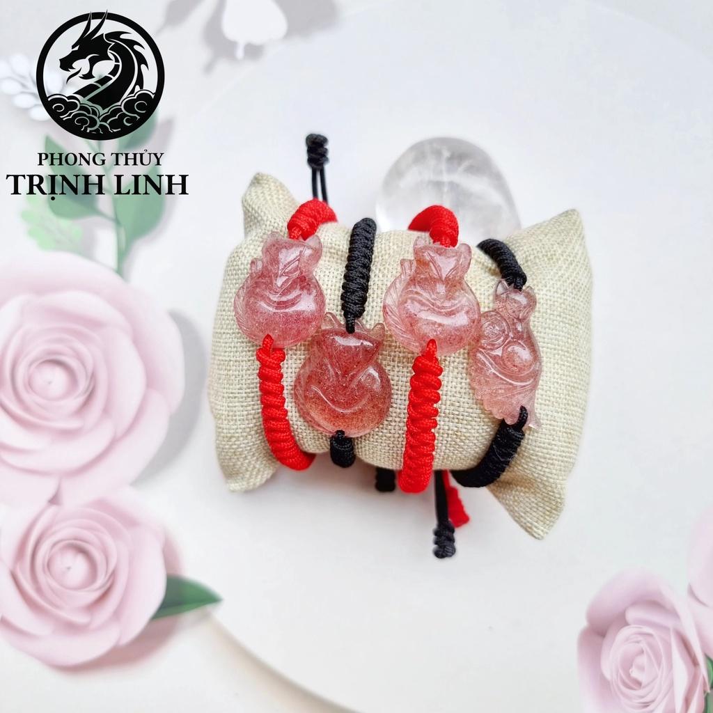 VÒNG TAY HỒ LY T.A DÂU TÂY HỒNG TẾT CHỈ