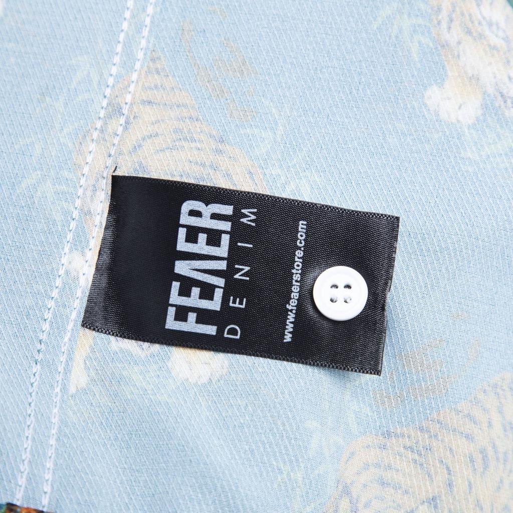 Áo sơ mi nam FEAER DENIM họa tiết hổ chất lụa mềm mịn TIGER KING