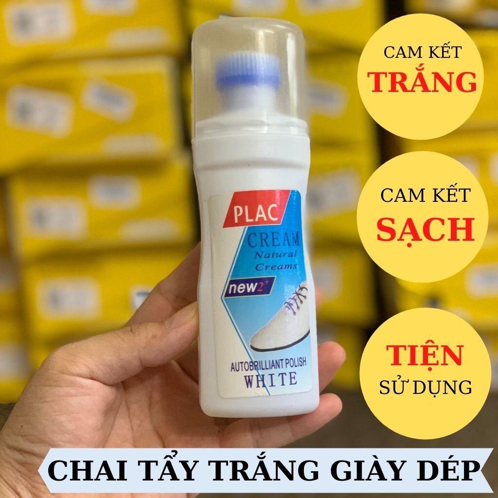 Chai tẩy giày TG - lọ đánh trắng giày - tẩy giày Plac cream white 100ml cọ nhanh chóng sạch vết bẩn giày dép túi xách