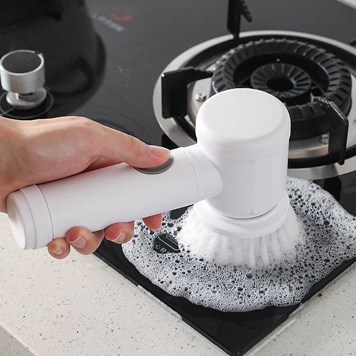 Máy Cọ Rửa Điện Đa Năng Pin Sạc USB, Chống Nước, Bàn Chải Vệ Sinh Bếp, Bồn Rửa, Nhỏ Gọn Tiện Lợi
