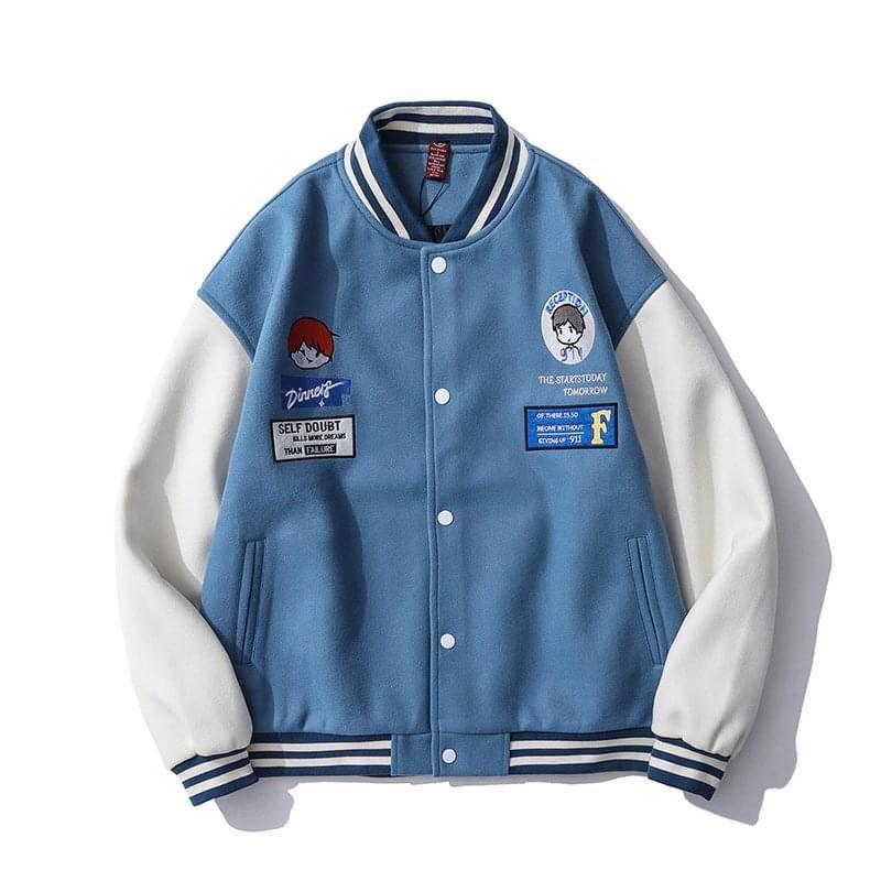 VARSITY JACKET BOMBER - BOMBER NỈ PE Jacket Air