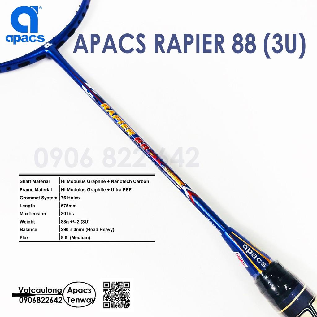 Vợt cầu lông Apacs Rapier 88 (3U) Vợt 3U giá rẻ nhất so với các dòng vợt trên thị trường -Có phiếu bảo hành