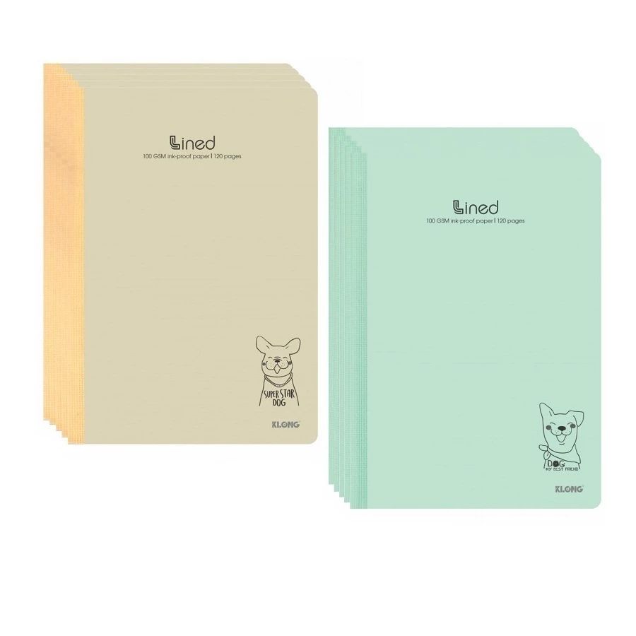 Lốc vở kẻ ngang có chấm may dán gáy B5 Klong 840 / 841 / 842 kích thước (175 x 250)mm