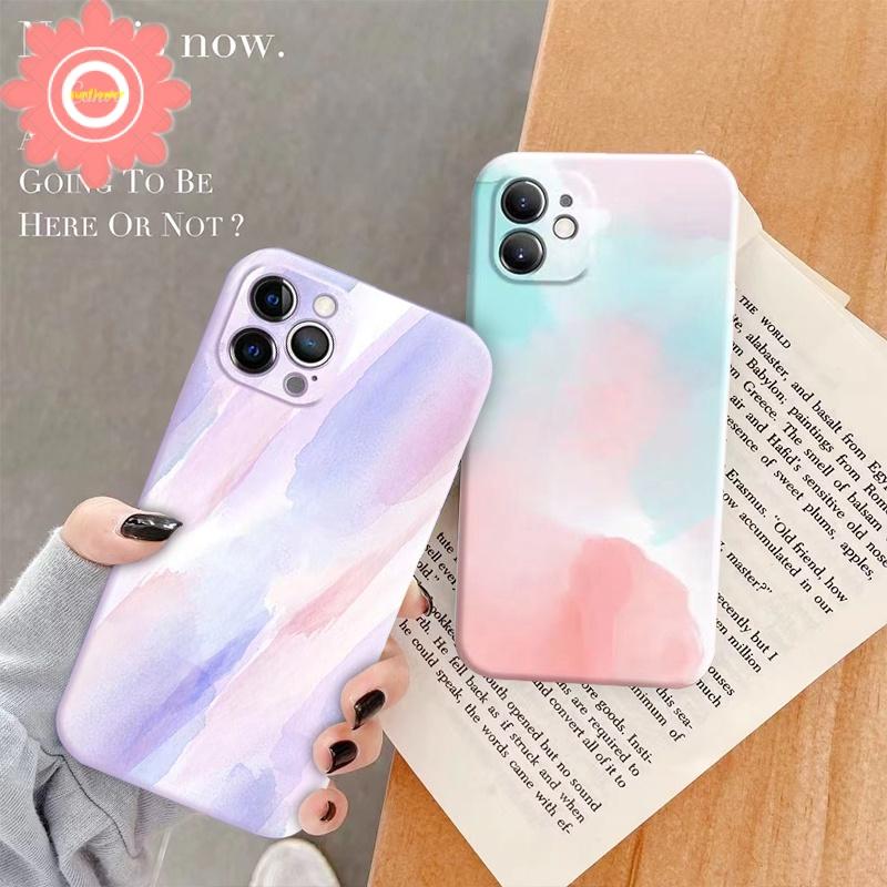 Watercolor Phone Case for Vivo Y12s Y31 2021 Y91 Y93 Y95 Y20i Y11 Y20 Y12 Y12i Y17 Y15 Y30 Y50 Y53 Y30i Y91C Y20s Y51 2020 Gradient Matte Soft Silicone Back Cover - Y3