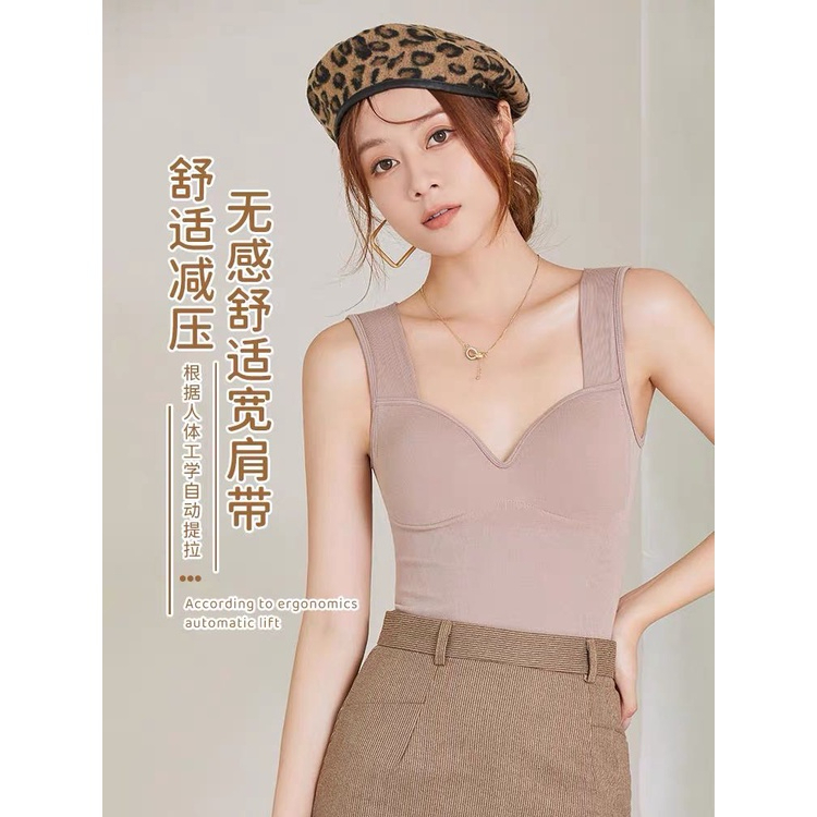 M167. Áo 2 dây cotton dáng dài kiểu nữ sẵn mút ngực, áo nữ kiểu đẹp sang mặc trong vest (có sẵn - miễn ship)