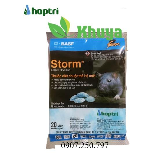 Diệt chuột dạng viên Hợp Trí Storm 0.005% gói 20 viên
