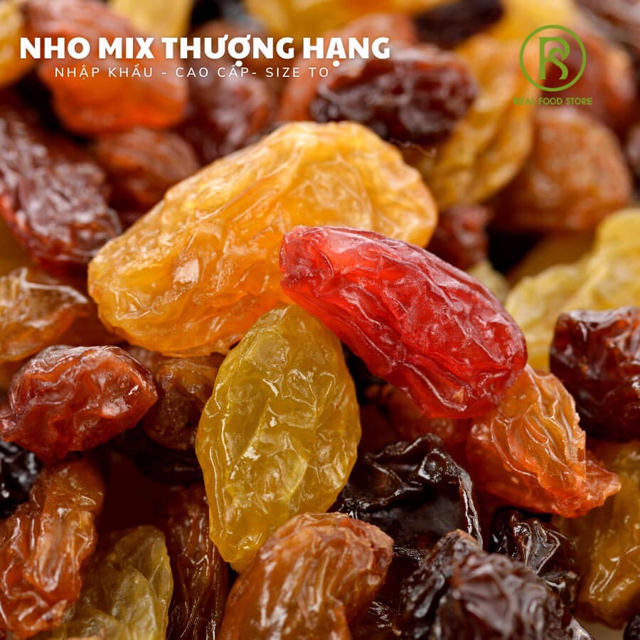 100G Nho Khô 3 Màu Real Food (Mix Raisin)