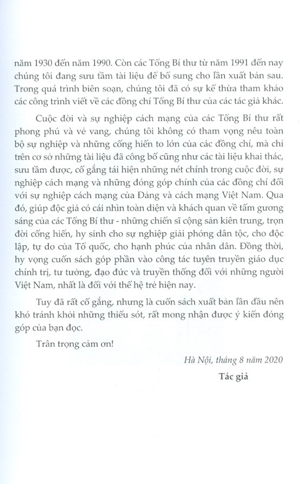 Các Tổng Bí Thư Thế Hệ Tiền Bối Của Đảng Ta (1930-1990)