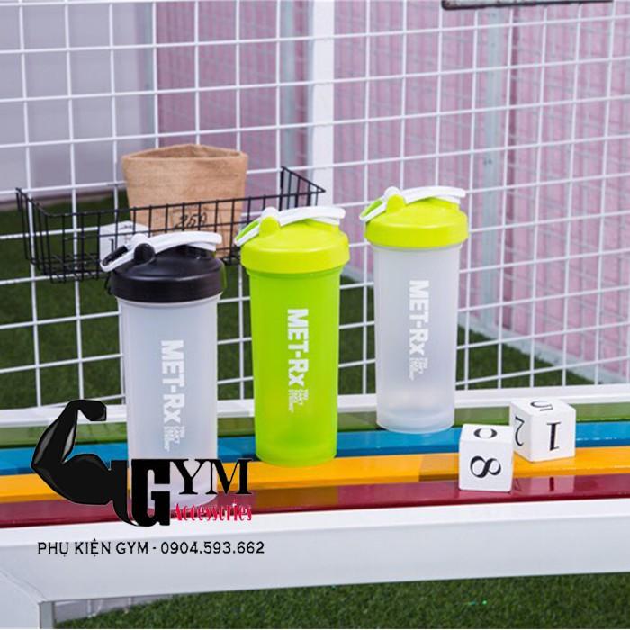 Bình lắc thể thao 1 Lít bình nước tập gym Shake bottle Met RX 1 Lít