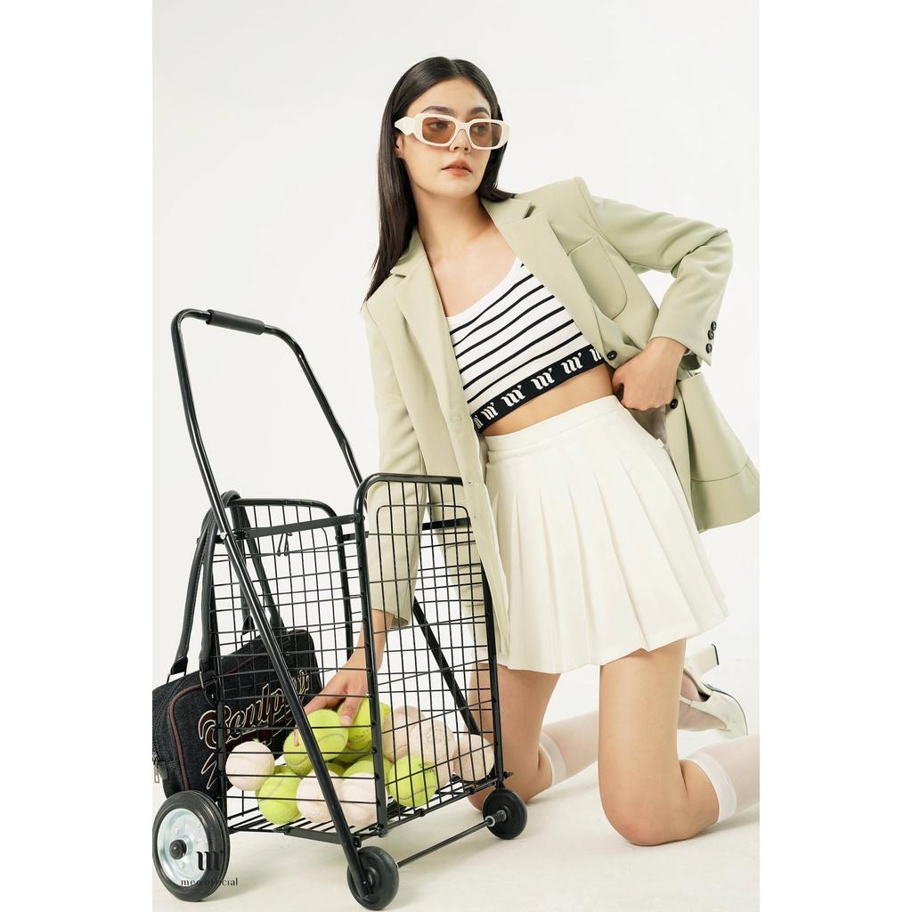 Áo blazer nữ Méo shop dài tay có túi hộp phối cúc Sunyta
