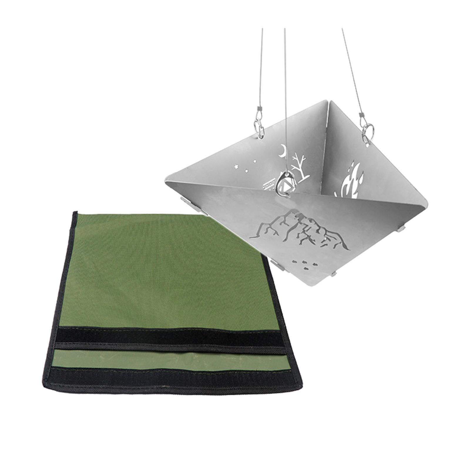 Wood Burning Folding Camping Portable Campfire Hanging Lightweight