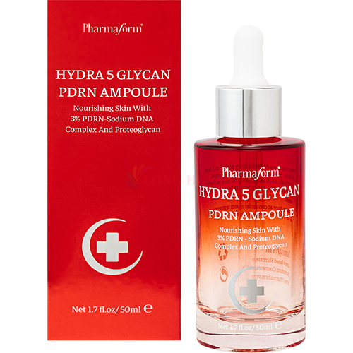 Tinh chất dưỡng ẩm Pharmaform Hydra 5 Glycan PDRN Ampoule (50ml) - Hàng chính hãng