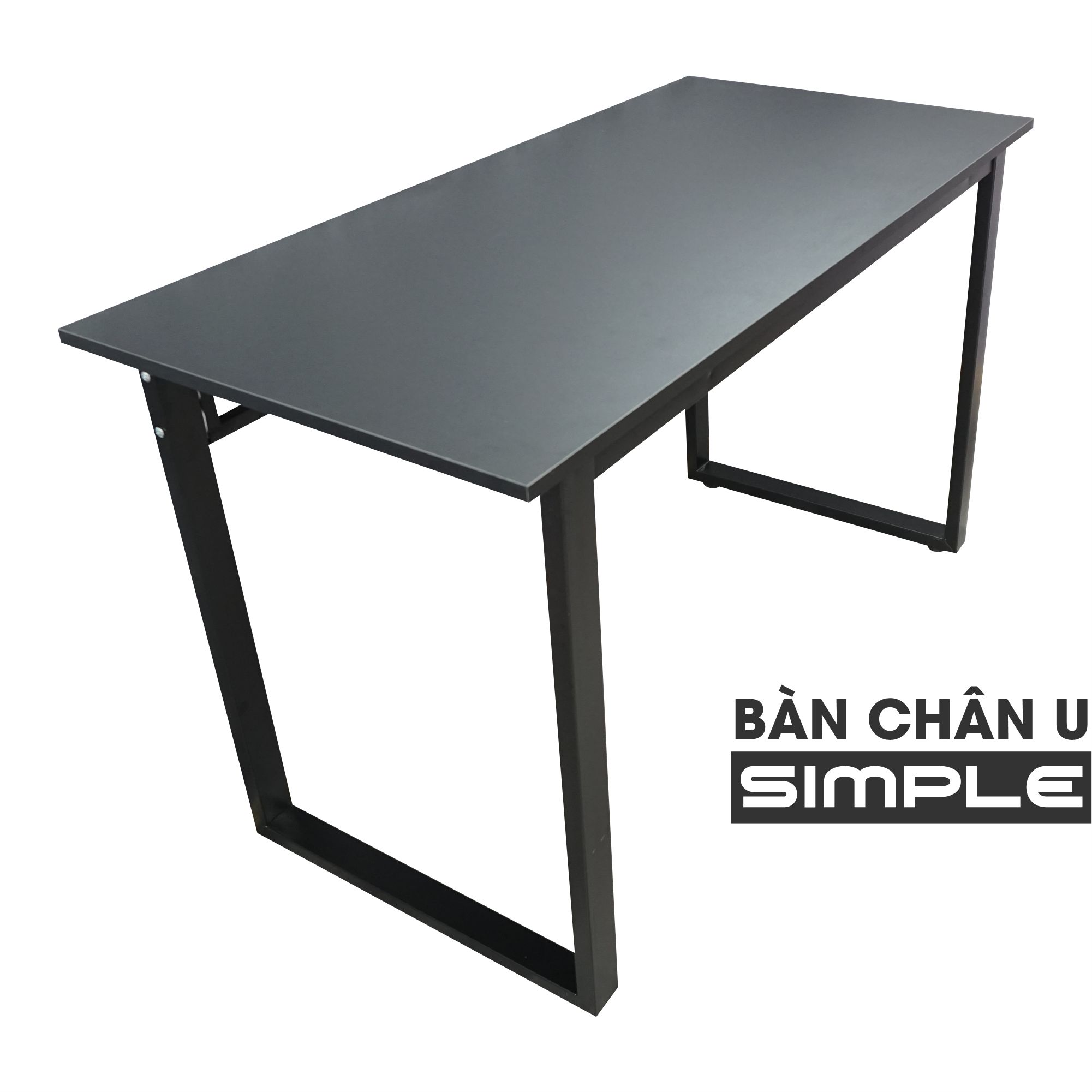 Bàn Chữ U Mặt Gỗ MDF Chuẩn Xuất Khẩu Phù Hợp Làm Việc, Học Tập Giải Trí Vững Chắc, Chân Kim Loại, Nhiều Kích Thước