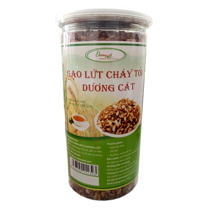 Combo 10 hủ gạo lứt cháy tỏi Dương Cát 300gr