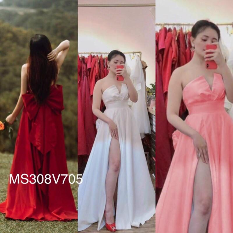 ĐẦM MAXI CÚP NƠ LƯNG SANG TRỌNG - MS308V mm đi chơi dự tiệc đám cưới, du lịch MM