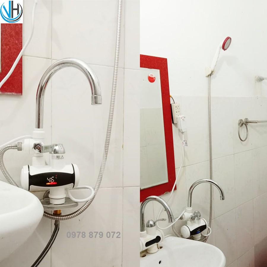 Vòi nước nóng lạnh Mini, Lắp đặt trực tiếp tại vòi, 1 đường nước vào, sử dụng được cả 2 chế độ nóng và lạnh