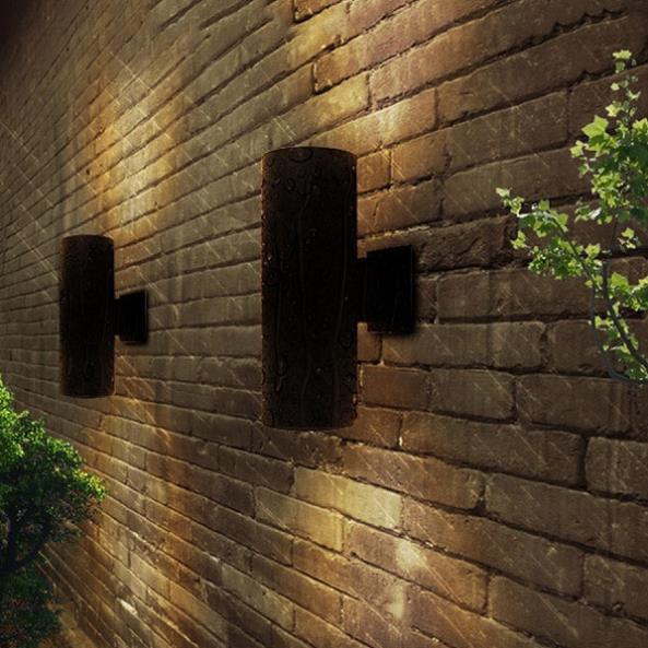 Đèn led hắt tường trụ tròn 2 đầu