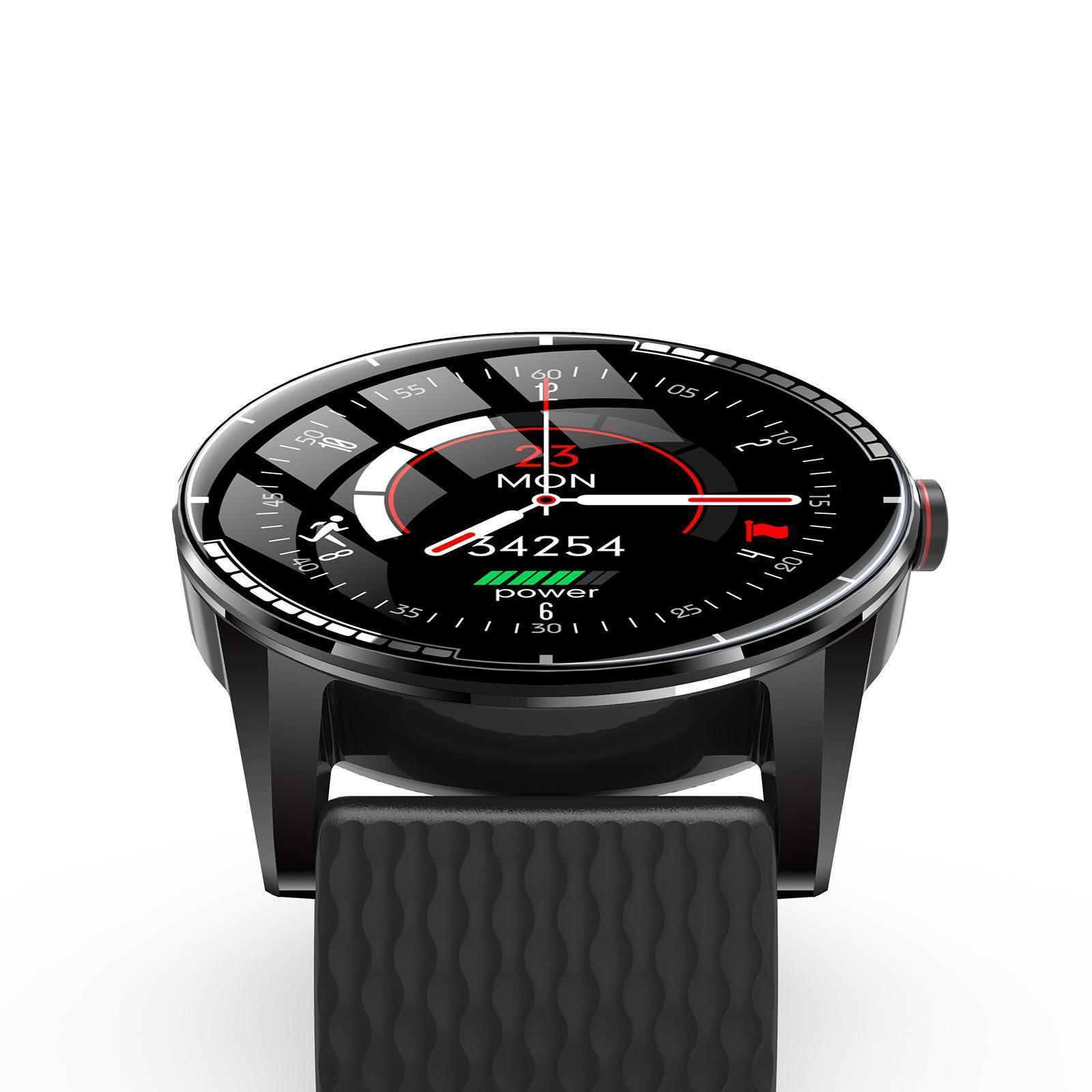 Bluetooth Smart Watch Waterproof Pedometer Sleep Monitor for Android IOS Black