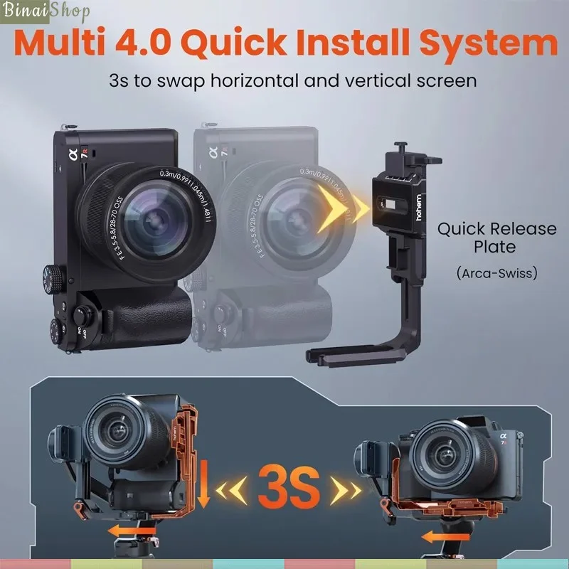 Hohem Isteady MT2 / MT2 KIT - Gimbal Chống Rung 4 Trong 1 Dành Cho Smartphone, Camera Action, Máy Ảnh Cỡ Nhỏ Và DSLR, Tích Hợp Cảm Biến AI, Tải Trọng 1.2Kg - Hàng chính hãng