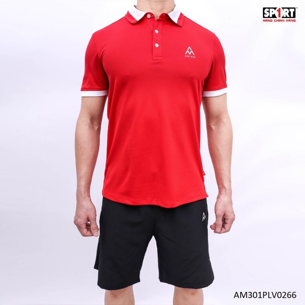 Áo Thun Polo Nam AM PLV02 Kiểu Dáng Regularfit Phối Màu Trẻ Trung Thấm Hút Mồ Hôi, Kháng Khuẩn, Khử Mùi, Co Giãn Tốt