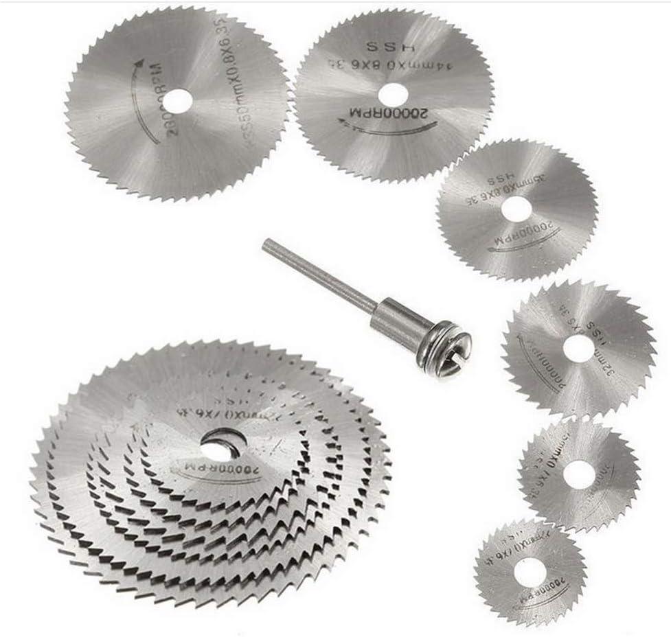 Mới 7Pc  Dụng Cụ Xoay Lưỡi Cưa Gỗ Cắt Hình Tròn Lưỡi Cưa Đĩa Cho Dụng Cụ Quay Chuck Với 1/8" Nối Dài Vỏ