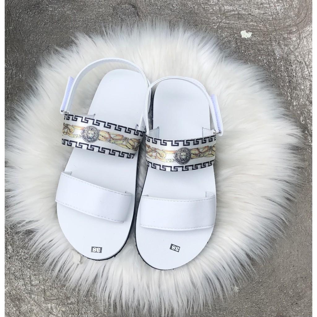 dép quai hậu nam nữ sandal đồng nai ( đế trắng quai hậu trắng ) size từ 35 nữ đến 42 nam