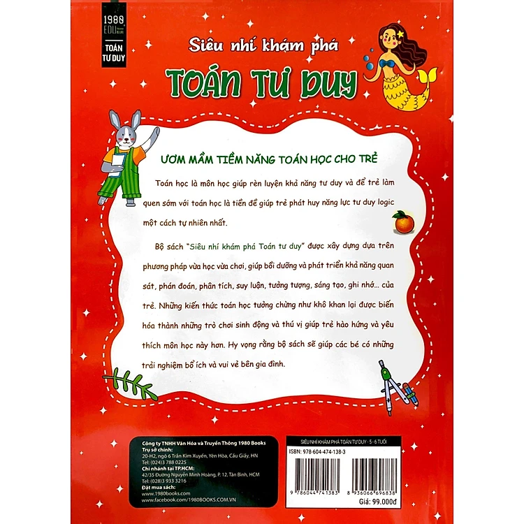 Sách Siêu Nhí Khám Phá Toán Tư Duy (Dành Cho Bé Từ 5-6 Tuổi)