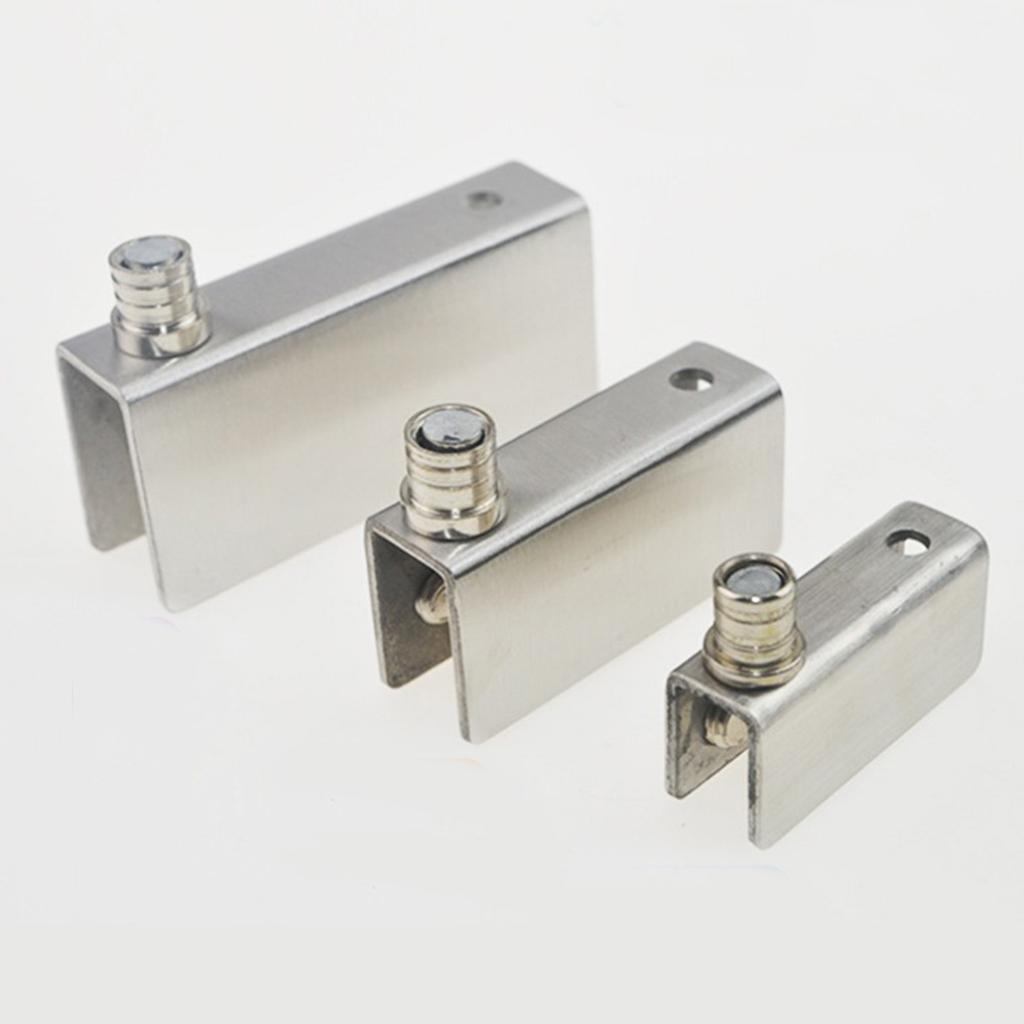 2-20pack 2PCS Stainless Steel Door Glass Pivot Clamps Cabinet Door Hinge S