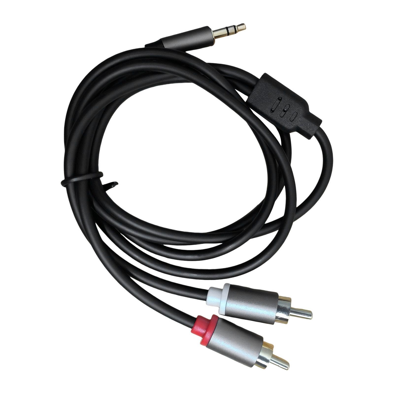 3.5mm Male to 2 RCA Y Male Cable Stable Audio Cable for Speaker TV Headphone