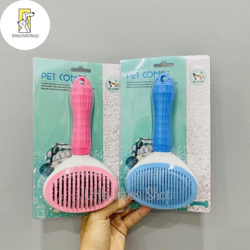 Lược chải lông cho chó mèo có nút đẩy