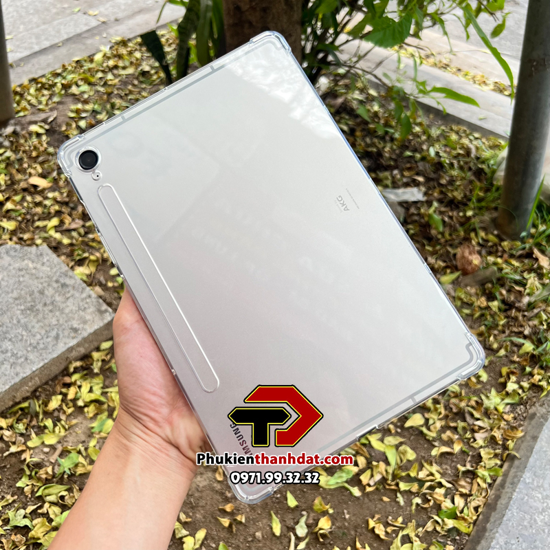 Ốp lưng cho SamSung Galaxy Tab S9 FE trong suốt chống sốc chính hãng GreenCase - Hàng chính hãng