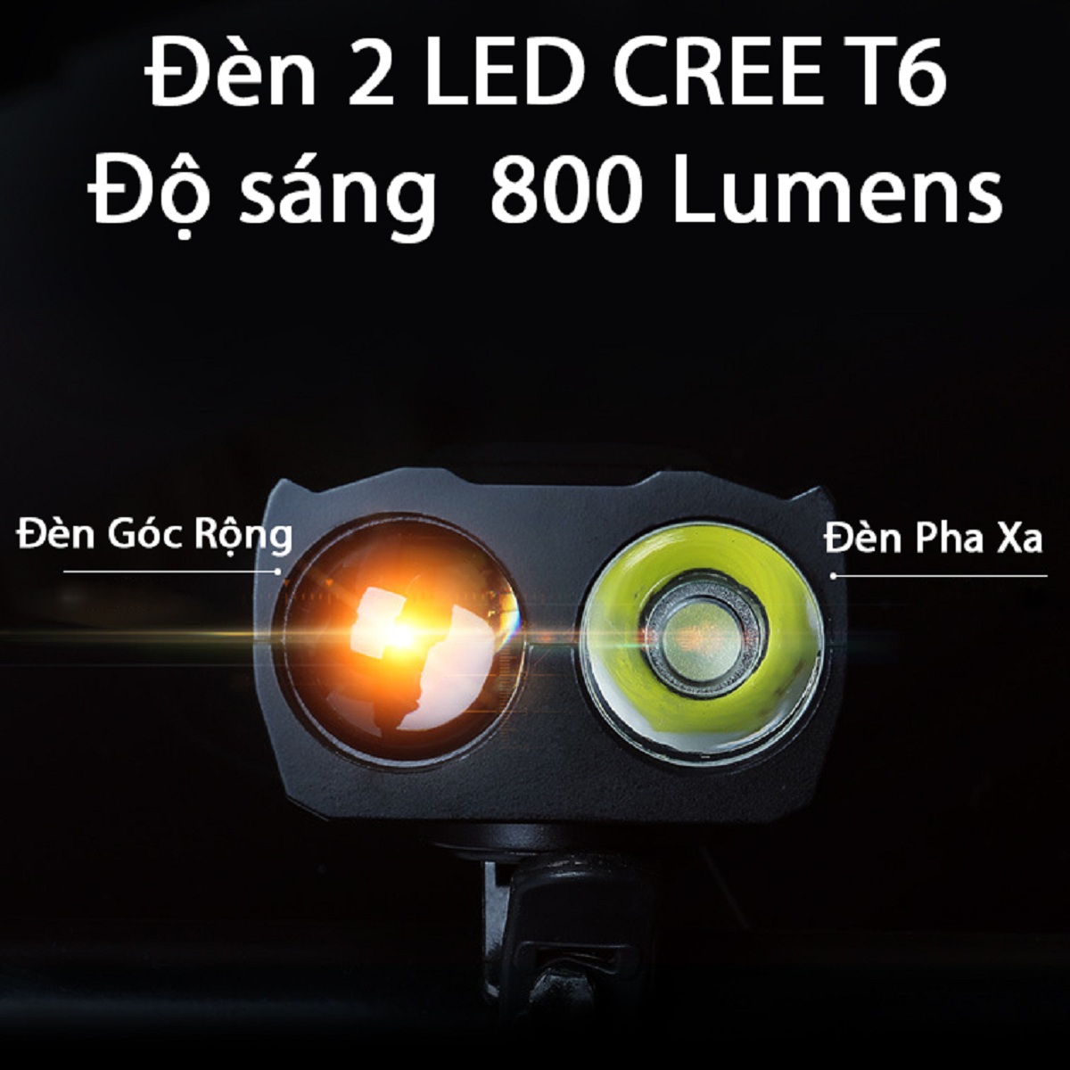 Đèn Pha Xe Đạp Kết Hợp Còi CRON-X JEANS | Đèn 2 LED Cree T6 Siêu Sáng 800 Lumens, Thiết Kế Chống Nước | Còi Kêu Vang 140 dB | Pin Sạc USB Tiện Lợi Dung Lượng 4000 mah | Chế Độ Đèn Tự Điều Chỉnh Ảnh Sáng Thông Minh | Thời Gian Sáng Tối Đa 20 Giờ