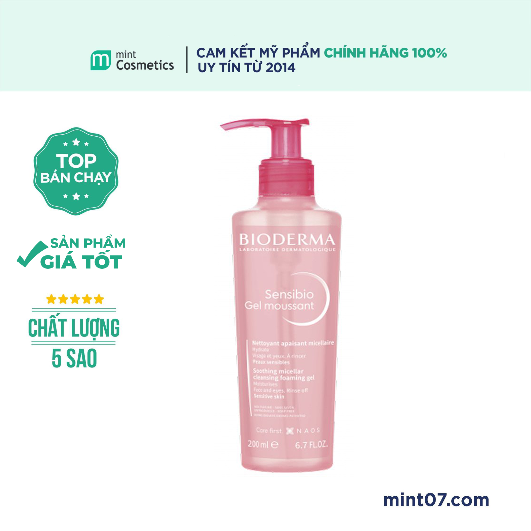 Sữa Rửa Mặt Bioderma Sensibio Gel Moussant 200ml